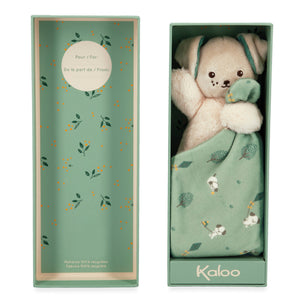 Kaloo knuffeldoekje hond Carre Douceur groen F