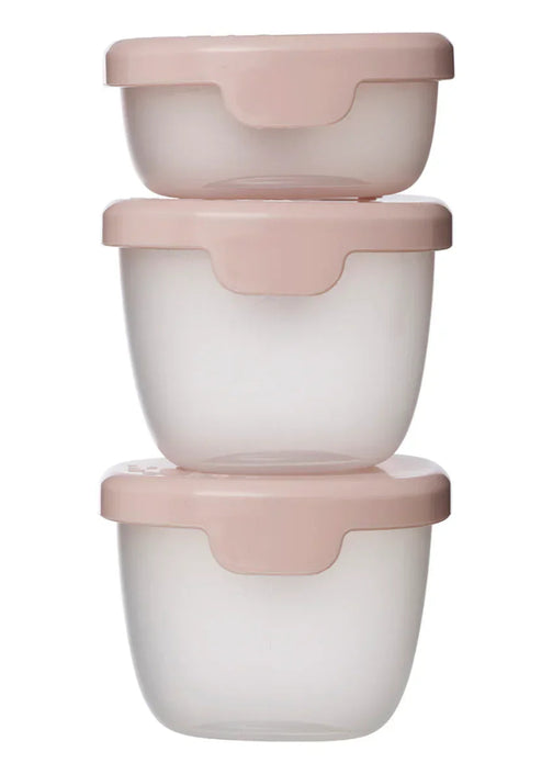 B.box 3 siliconen snackbakjes berry