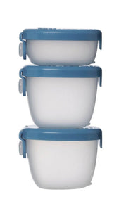 B.box 3 siliconen snackbakjes ocean