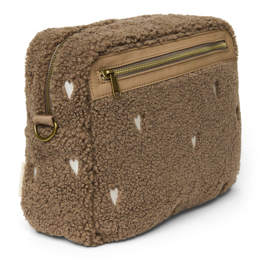Studio Noos kinderwagen organizer teddy brown hearts