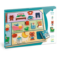 DJECO houten puzzelhuis 2 jr+ / 22 stksDJ01834