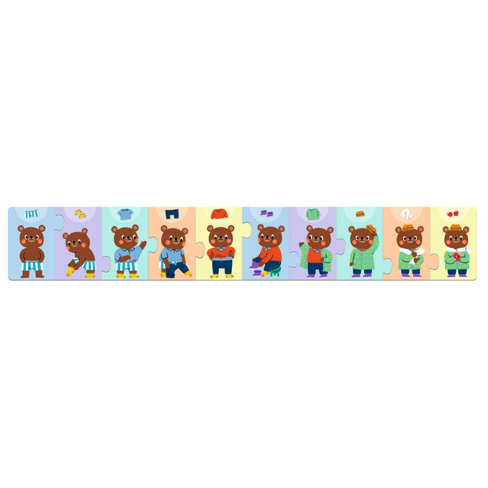 DJECO puzzel Teddy kleedt zich aan 3jr 10 stks 3070900082748 c