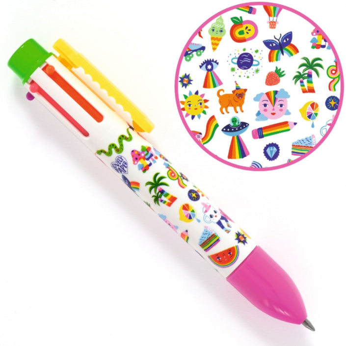 DJECO regenboog pen Sarah 6 fluorescerende kleurenDD03746