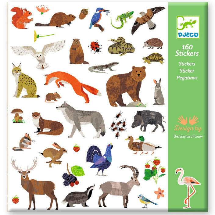 DJECO stickers Wilde dieren 4 jr+