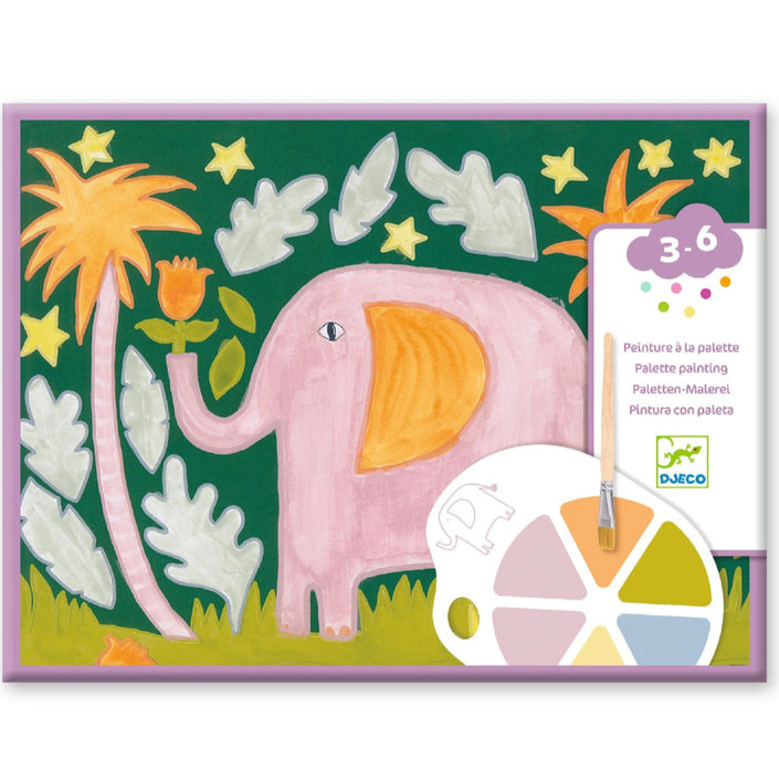 DJECO verfset met palet Wild ones 3 jr+