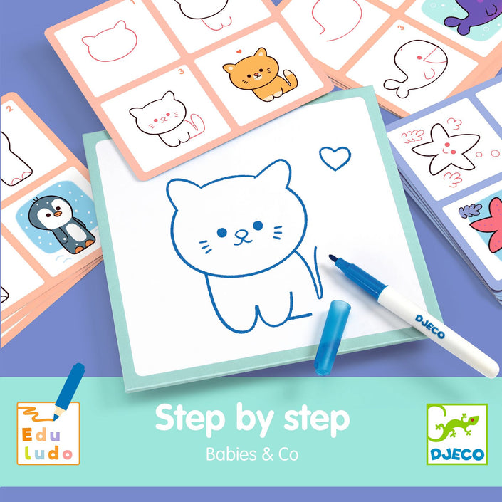DJECO eduludo tekenkaarten babydieren DJ08246 D