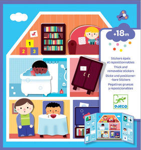 DJECO herbruikbare stickers huis 18 mnd+