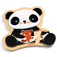 DJECO houten puzzel Panda 2 jr+ / 9 stks