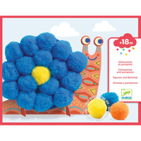 DJECO knutselen met pompoms dieren1 DJ09871 3070900098718