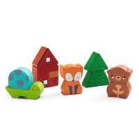 DJECO puzzel en stapelspel Rainbow 18 mnd+