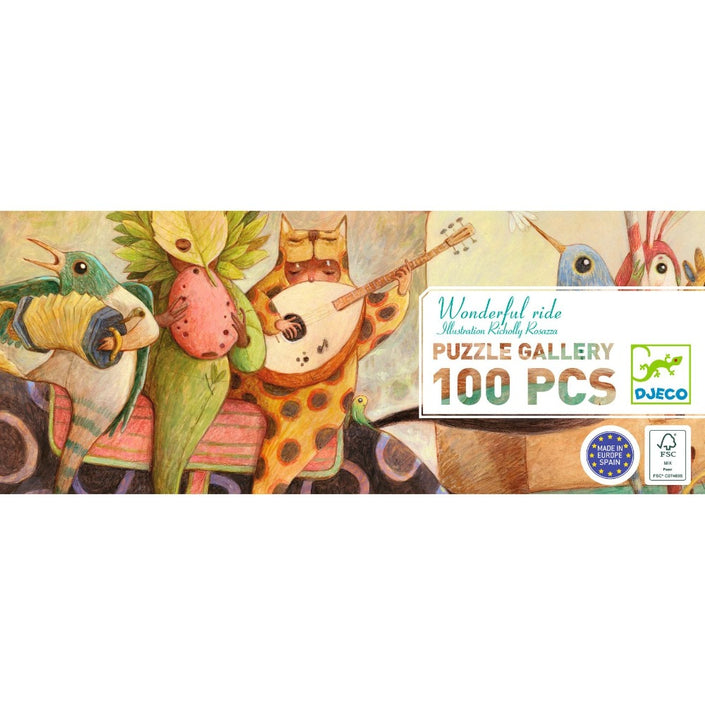 DJECO puzzel wonderful ride 5 jr+/ 100 stks