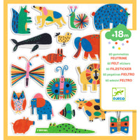 DJECO vilt stickers Overal dieren 18 mnd +