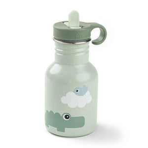 Done by Deer metalen fles met rietje playground green 350 ml 5712643061267 a