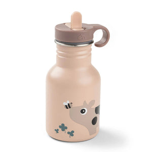Done by Deer metalen fles met rietje tiny farm powder 350 ml 5712643061182 a