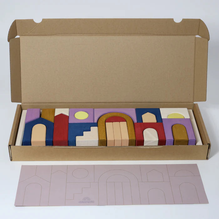 GRIMMS houten blokkenset Panorama 1jr 4048565102193 g