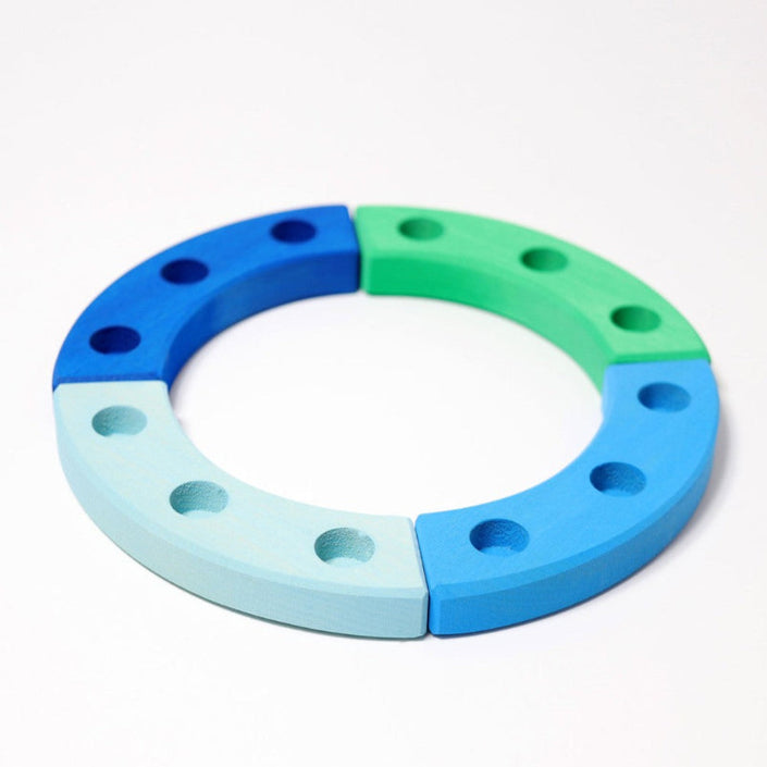 GRIMMS jaarring blauw groen 22 cm 02062