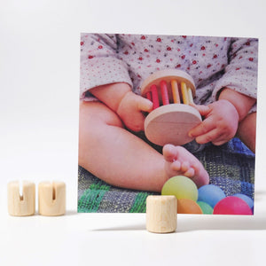 GRIMMS jaarring kaartenhouder naturel 10 stks04000b