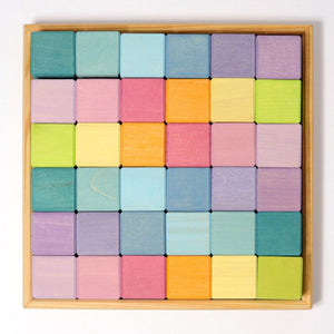 GRIMMS mozaiek blokkenset regenboog pastel 1 jr+43111