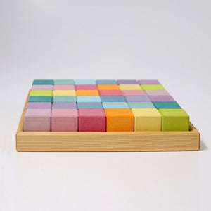 GRIMMS mozaiek blokkenset regenboog pastel 1 jr+43111