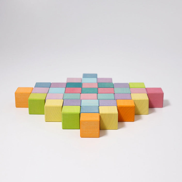 GRIMMS mozaiek blokkenset regenboog pastel 1 jr+43111e