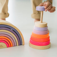 GRIMMS stapeltoren neon roze 15020 e