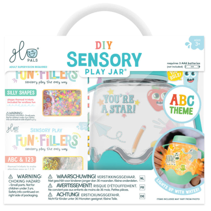 Glo Pals sensory jar DIY set abc 3 jr+GPJARSETBLUE
