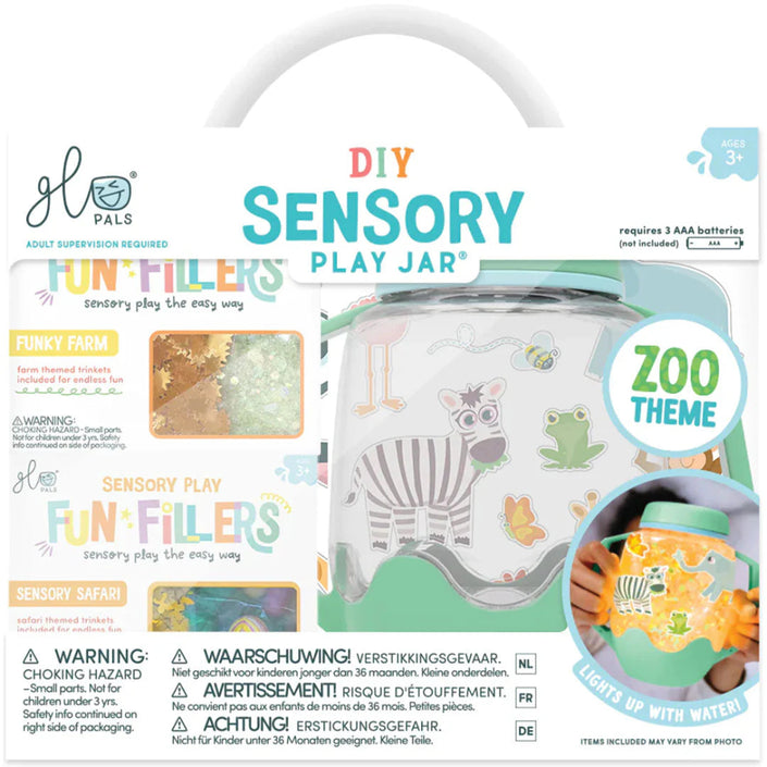 Glo Pals sensory jar DIY set zoo 3 jr+GPJARSETGREEN
