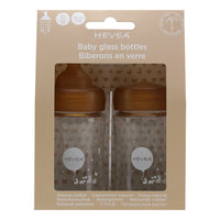HEVEA glazen flessen brede hals slow flow 150 ml 0 mnd+