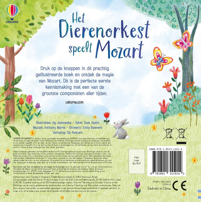 Het dierenorkest speelt Mozart - geluidenboek 2 jr+