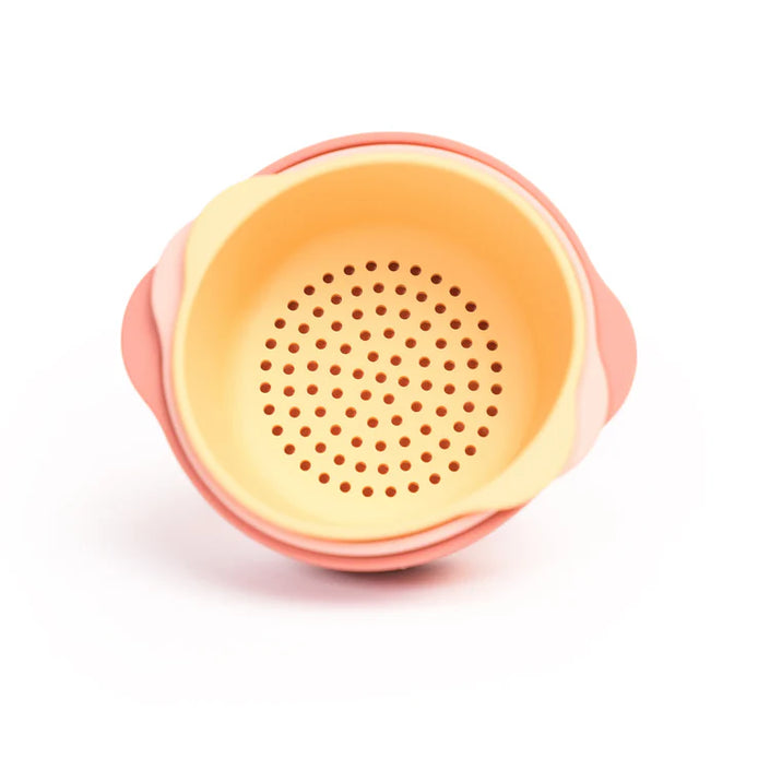 Inspire my play nesting bowl set coral yellow 6 mnd+