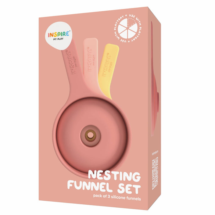 Inspire my play nesting funnel set coral yellow 18 mnd+
