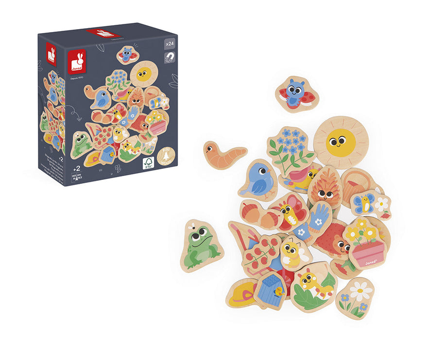 JANOD magneten De Tuin 2 jr+ / 24 stks3