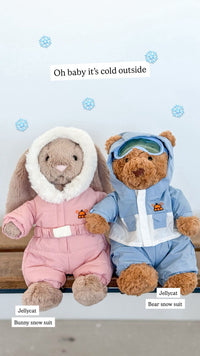 Jellycat knuffel Bashful Bunny snow suitBAS3BSKI PSikhouvanjou b