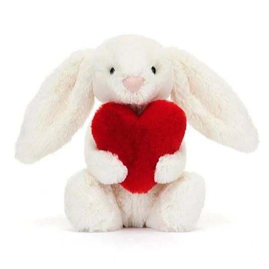 Jellycat knuffel Bashful Red Love Heart bunny small