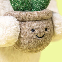 Jellycat knuffel bunny cream with Plant