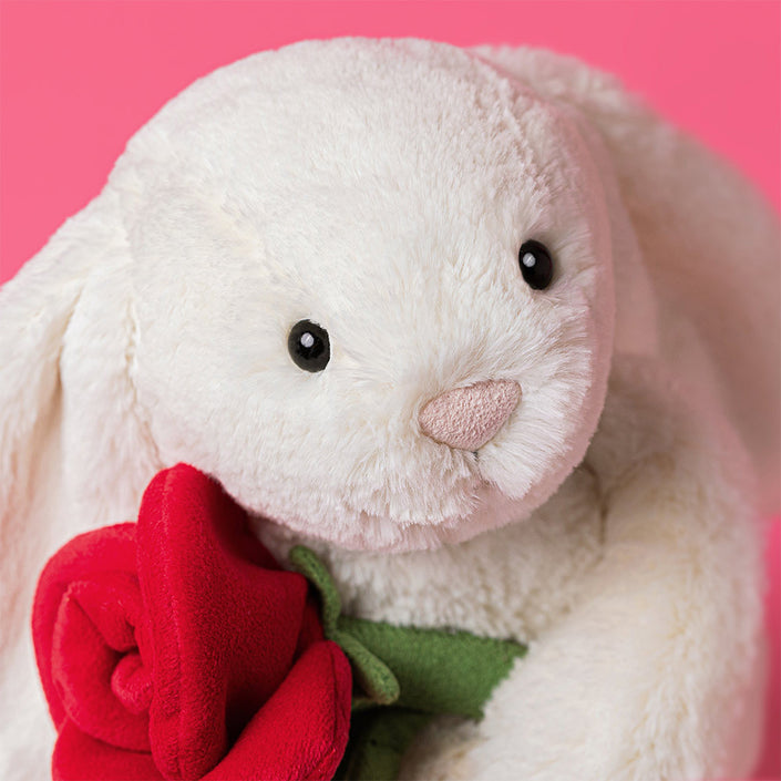 Jellycat knuffel bunny cream with Rose BB6ROSE atmos