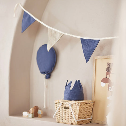 Jollein vlaggenslinger jeans blue 200 cm