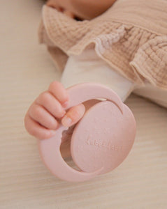 Label Label bijtring moon roze