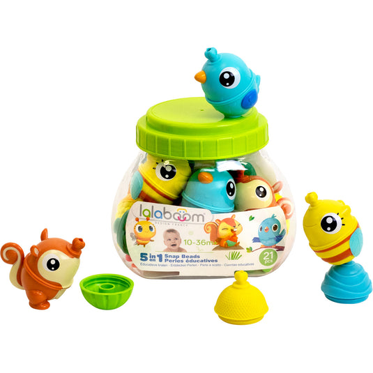 Lalaboom educatieve kralen dieren 21 stks 10 mnd+