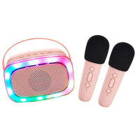 Lalarma karaoke set 2 microfoons roze