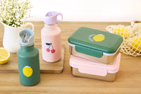 Lassig stainless steel lunchbox happy fruits lemon