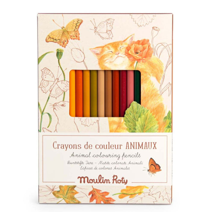 Moulin Roty kleurpotloden Animaux oranje712613