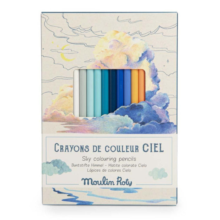 Moulin Roty kleurpotloden Ciel blauw712614