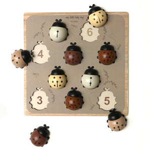 Mrs Ertha houten puzzel lieveheersbeestjes XL 3jr 10stks 7427254922507 a