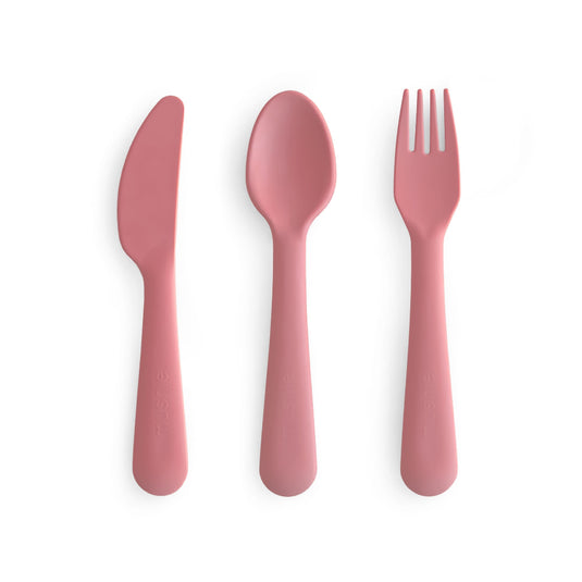 Mushie bestekset dusty rose 3-delig 840355804287 a