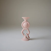 Mushie babyspeeltje hexapop met zuignap blush 10 mnd+