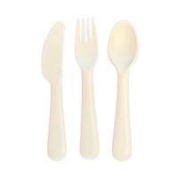 Mushie bestekset ivory 3-delig