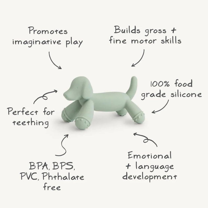 Mushie bijtspeeltje dog 3 md+