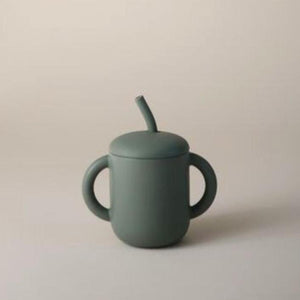 Mushie siliconen sippy cup met oren dried thyme