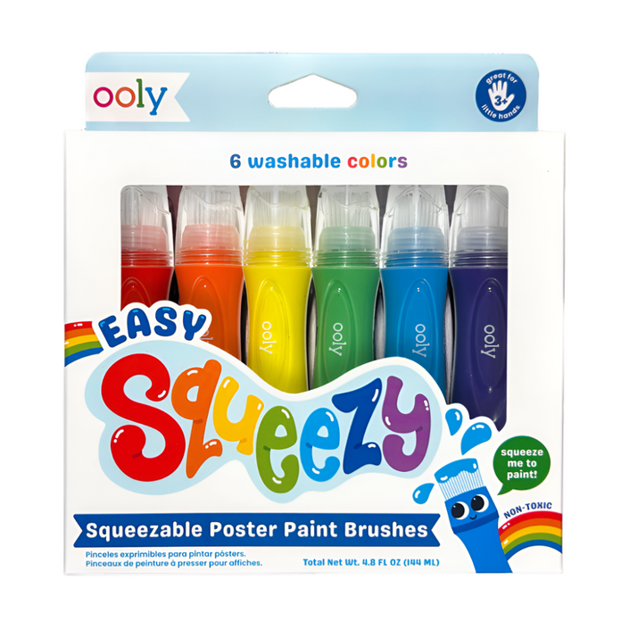 OOLY Squeezable paint brushes 6 stks / 3 jr+